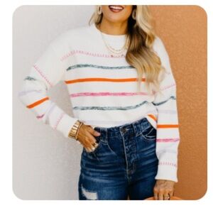 Striped Multicolor NEW Women’s Sweater Size Medium